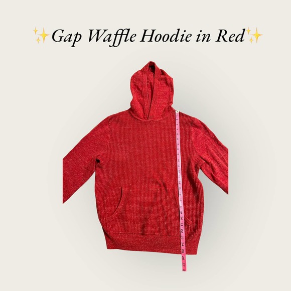 ✨Gap for Good Men’s Waffle Hoodie‎ in Red. Size Medium✨ - Picture 5 of 7